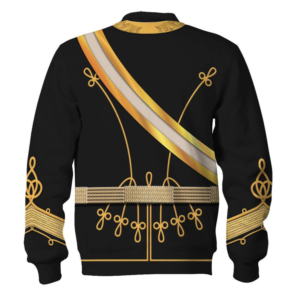 CustomsPig Kaiser Wilhelm I in a Hussar's Uniform German Emperor Costume Hoodie Sweatshirt T-Shirt Tracksuit - CustomsPig.com