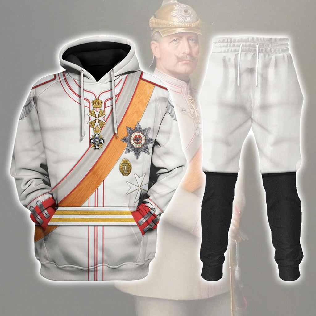 CustomsPig Kaiser Wilhelm II 1910 Uniform Costume Hoodie Sweatshirt T-Shirt Tracksuit - CustomsPig.com