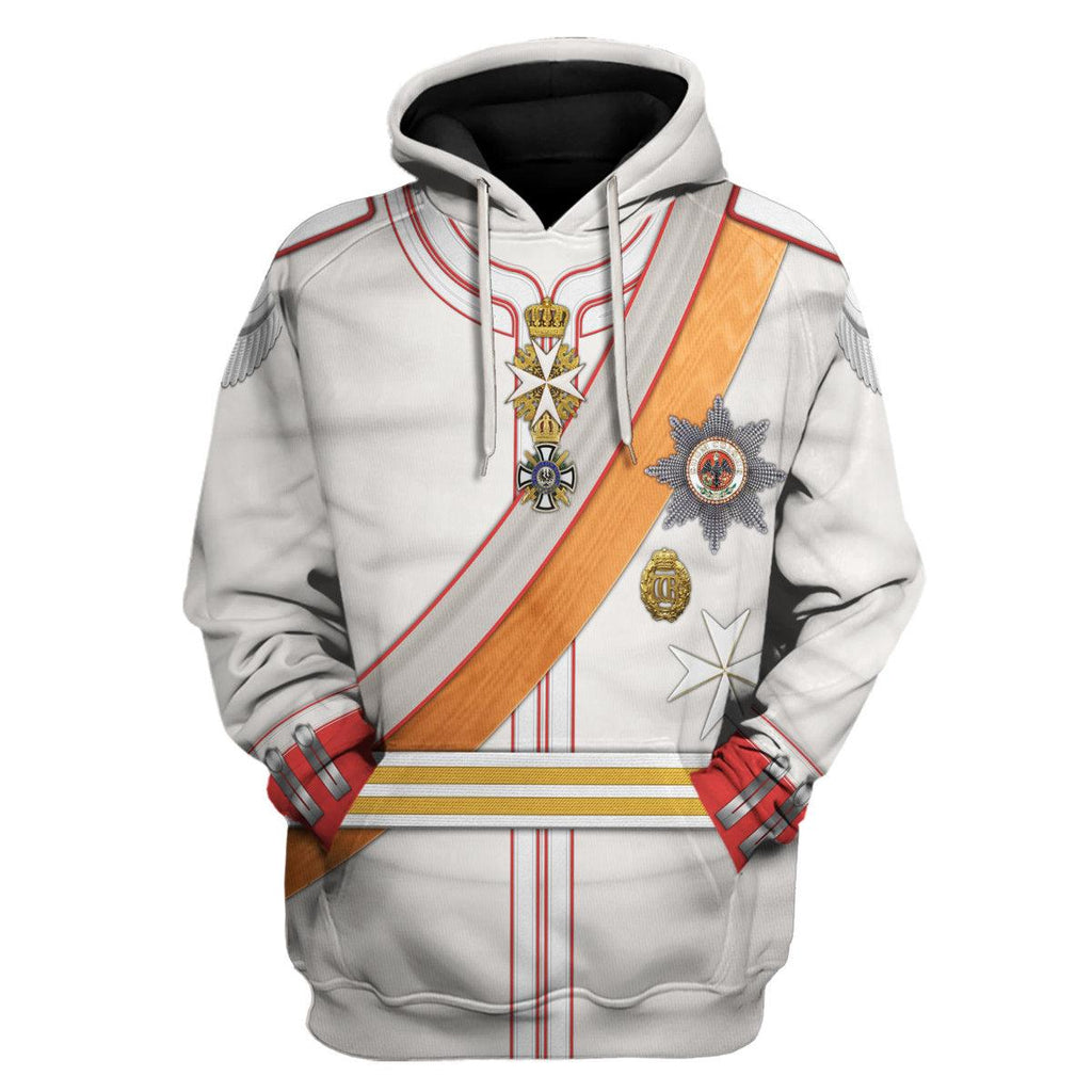 CustomsPig Kaiser Wilhelm II 1910 Uniform Costume Hoodie Sweatshirt T-Shirt Tracksuit - CustomsPig.com