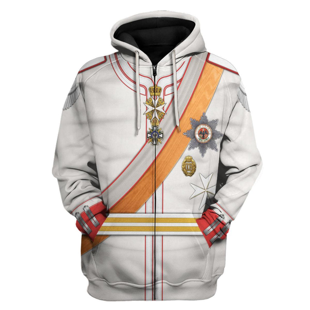 CustomsPig Kaiser Wilhelm II 1910 Uniform Costume Hoodie Sweatshirt T-Shirt Tracksuit - CustomsPig.com