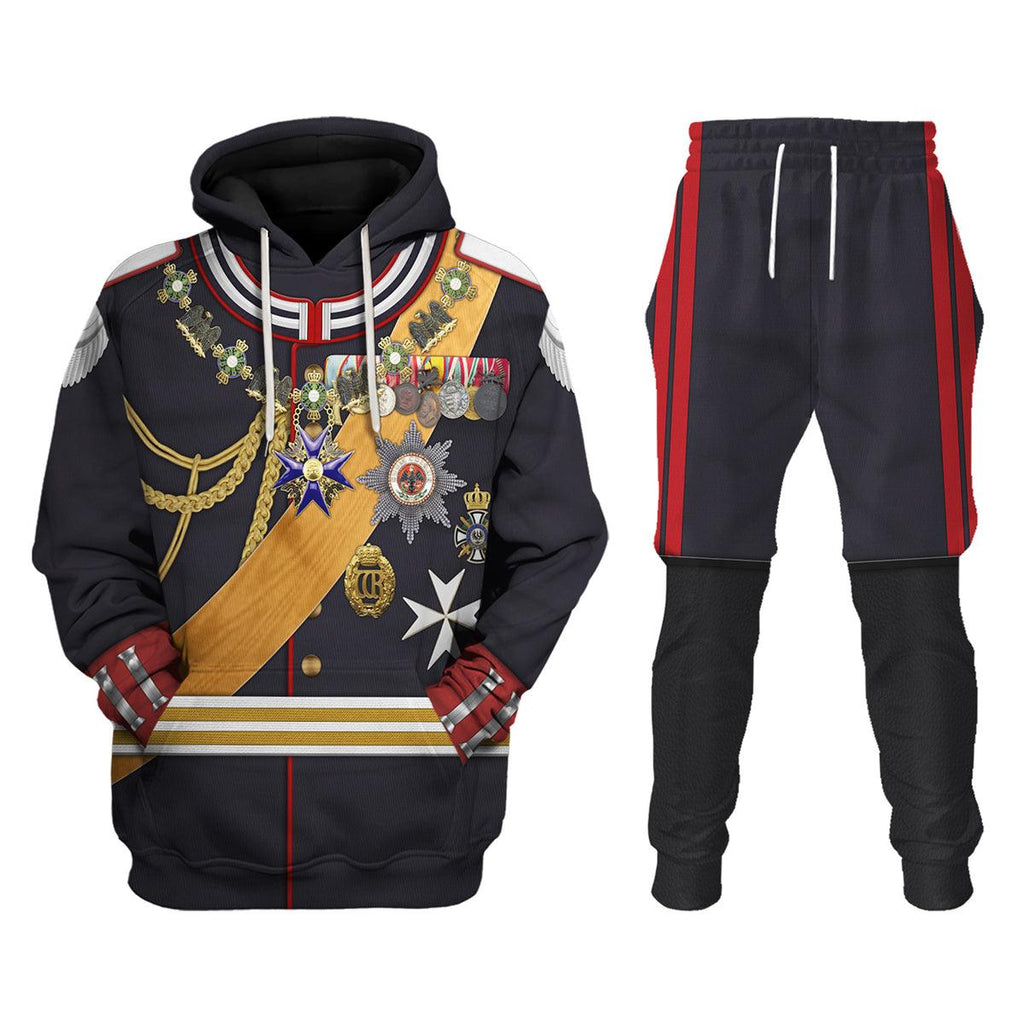 CustomsPig Kaiser Wilhelm II Gala Uniform with Degen German Empire Costume Hoodie Sweatshirt T-Shirt Tracksuit - CustomsPig.com