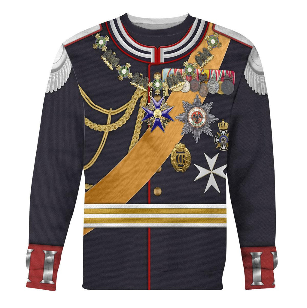 CustomsPig Kaiser Wilhelm II Gala Uniform with Degen German Empire Costume Hoodie Sweatshirt T-Shirt Tracksuit - CustomsPig.com