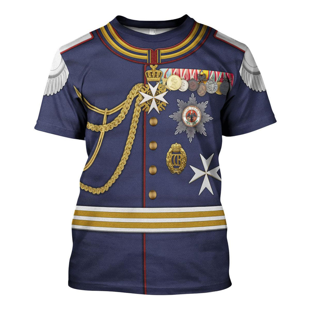 CustomsPig Kaiser Wilhelm II Military Uniform German Emperor Costume Hoodie Sweatshirt T-Shirt Tracksuit - CustomsPig.com