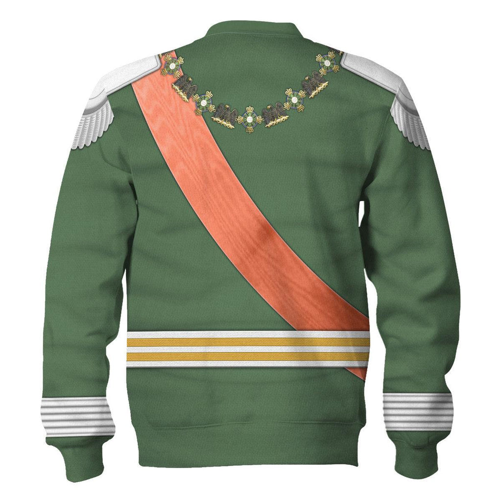 CustomsPig Kaiser Wilhelm II Uniform Dreifarbendruck Costume Hoodie Sweatshirt T-Shirt Tracksuit - CustomsPig.com