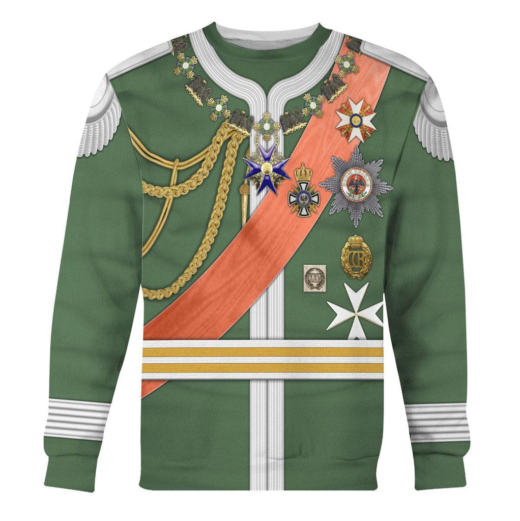 CustomsPig Kaiser Wilhelm II Uniform Dreifarbendruck Costume Hoodie Sweatshirt T-Shirt Tracksuit - CustomsPig.com