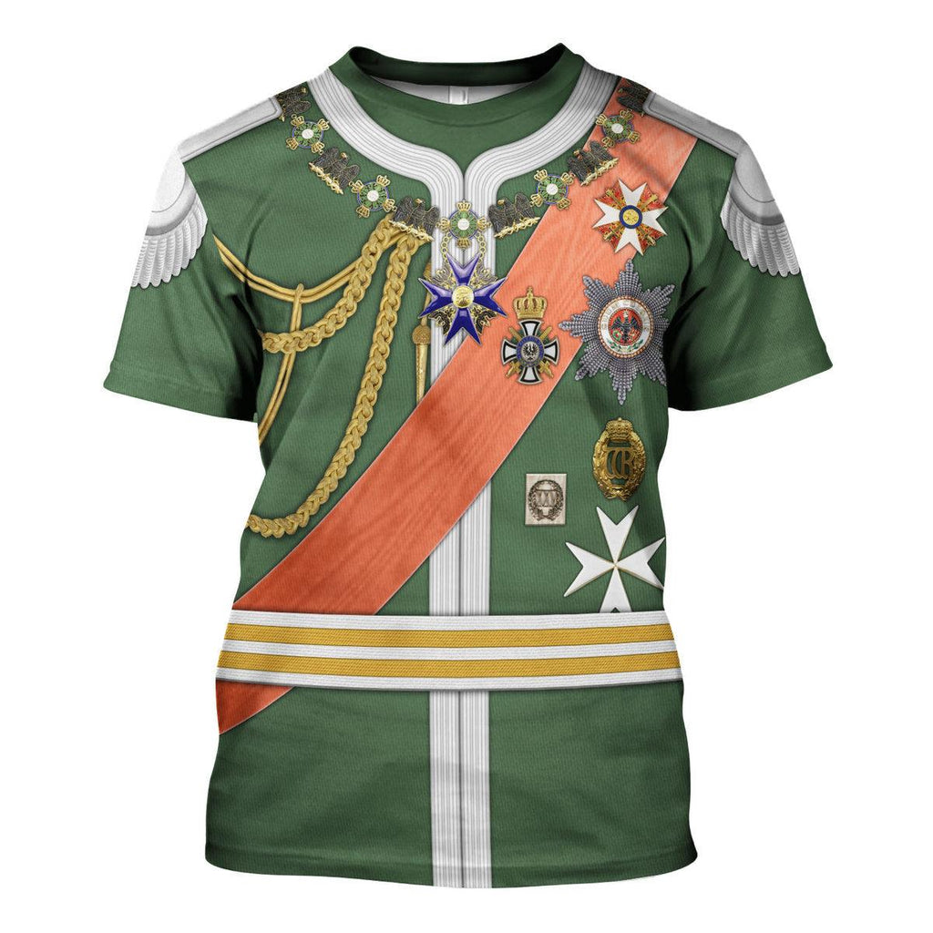 CustomsPig Kaiser Wilhelm II Uniform Dreifarbendruck Costume Hoodie Sweatshirt T-Shirt Tracksuit - CustomsPig.com