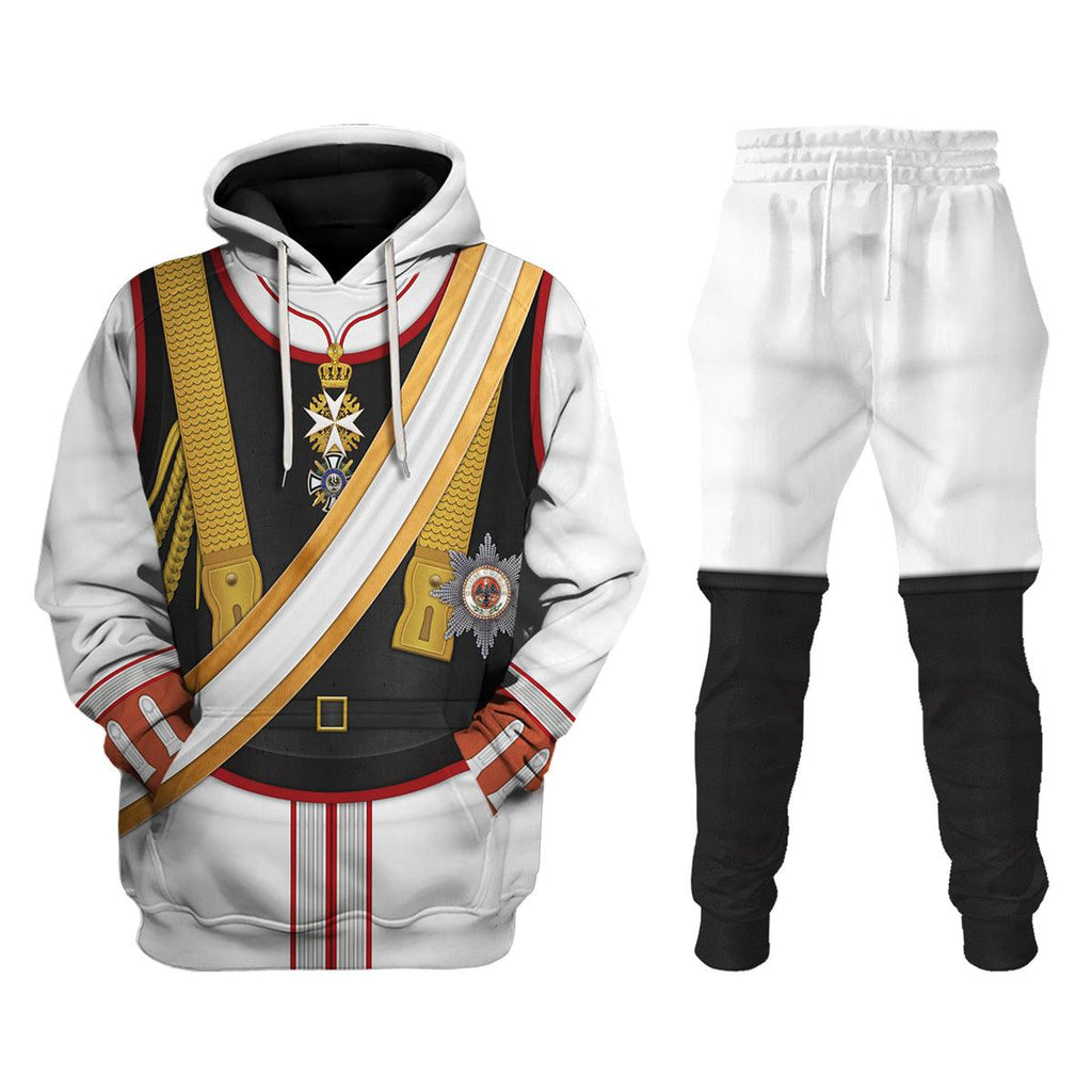 CustomsPig Kaiser Wilhelm II Uniform Garde du German Emperor Costume Hoodie Sweatshirt T-Shirt Tracksuit - CustomsPig.com