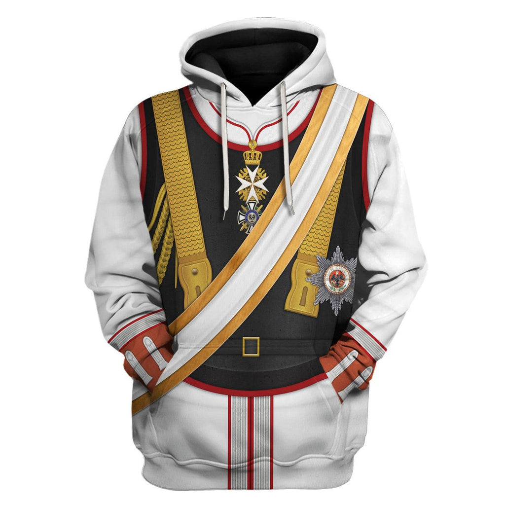 CustomsPig Kaiser Wilhelm II Uniform Garde du German Emperor Costume Hoodie Sweatshirt T-Shirt Tracksuit - CustomsPig.com