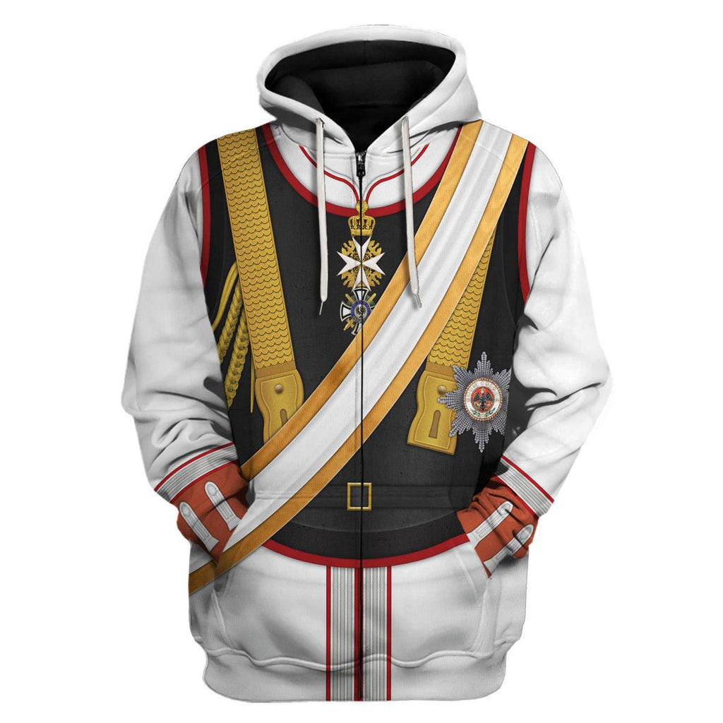 CustomsPig Kaiser Wilhelm II Uniform Garde du German Emperor Costume Hoodie Sweatshirt T-Shirt Tracksuit - CustomsPig.com