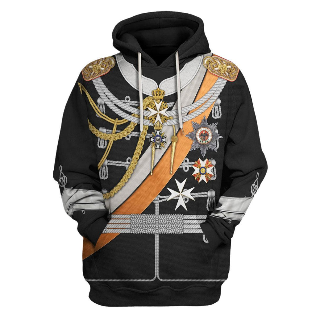 CustomsPig Kaiser Wilhelm II Uniform German Emperor & King of Prussia Costume Hoodie Sweatshirt T-Shirt Tracksuit - CustomsPig.com