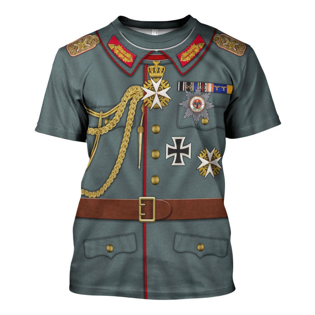 CustomsPig Kaiser Wilhelm II Uniform German Emperor Costume Hoodie Sweatshirt T-Shirt Tracksuit - CustomsPig.com