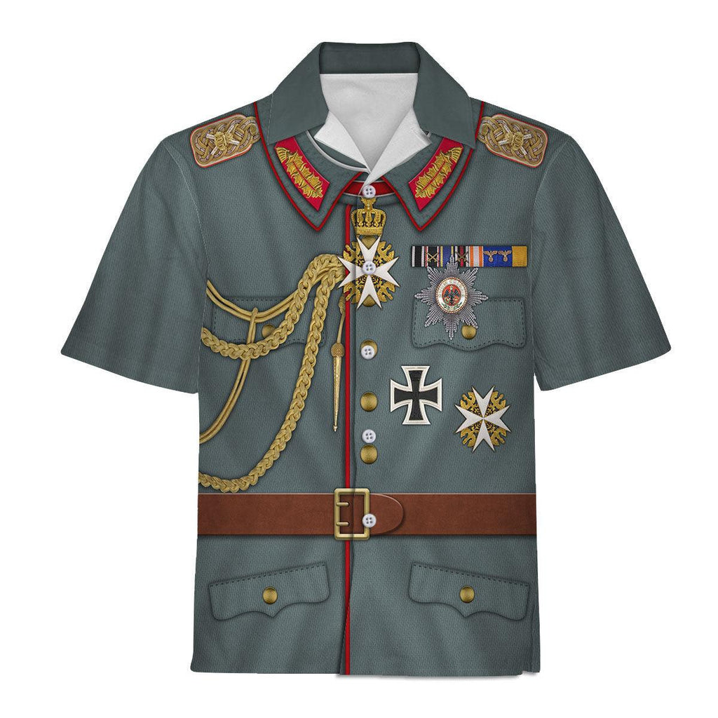 CustomsPig Kaiser Wilhelm II Uniform German Emperor Costume Hoodie Sweatshirt T-Shirt Tracksuit - CustomsPig.com