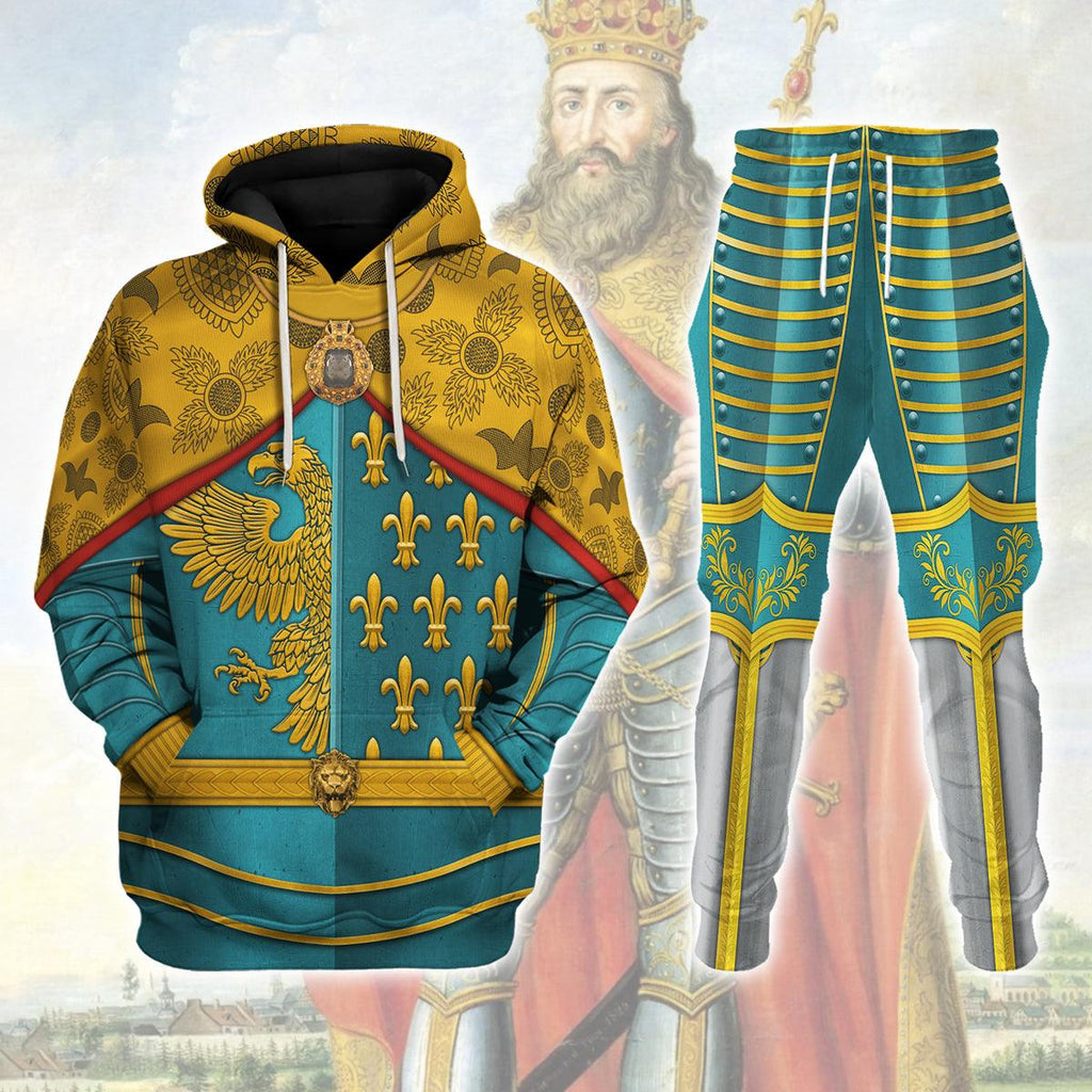 CustomsPig Karl I Charlemagne Holy Roman Emperor Costume Hoodie Sweatshirt T-Shirt Tracksuit - CustomsPig.com