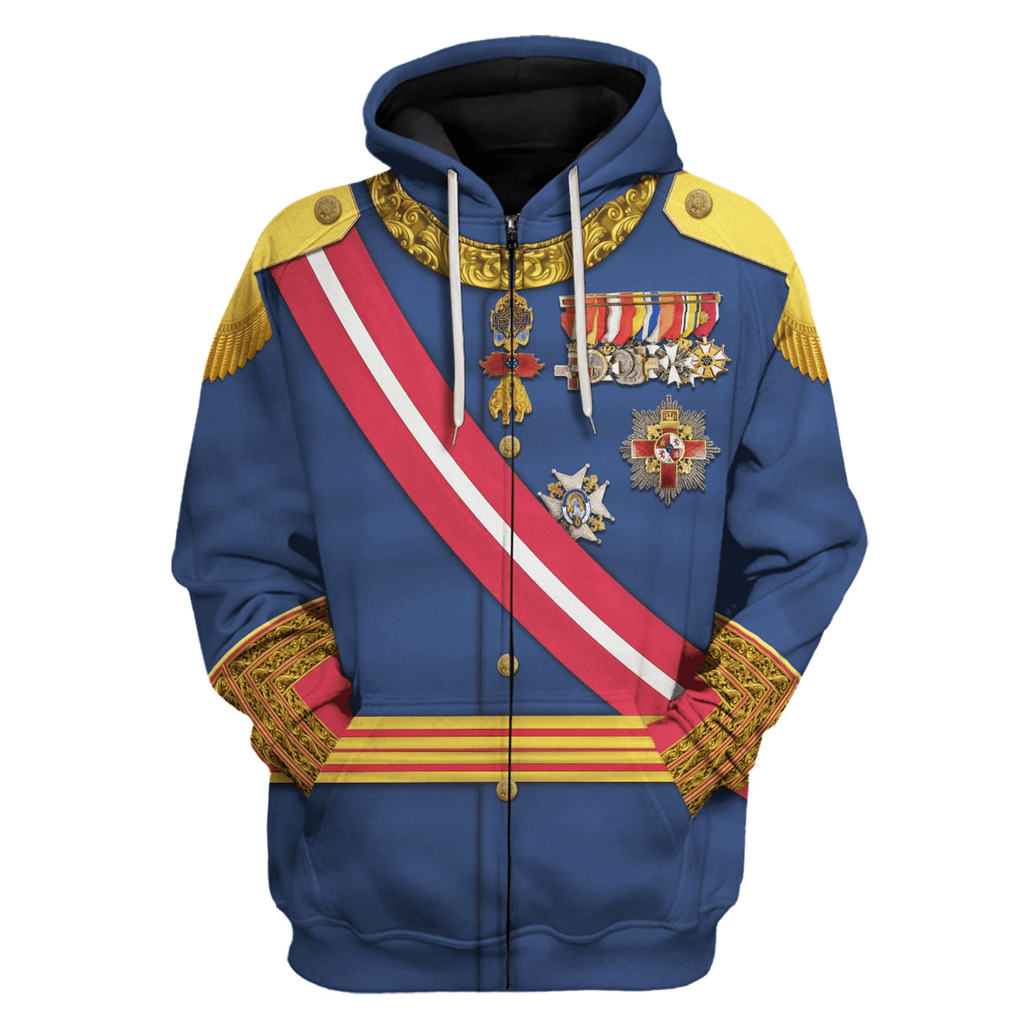  CustomsPig King Alfonso XIII King Of Spain Costume Hoodie Sweatshirt T-Shirt Tracksuit -  CustomsPig.com