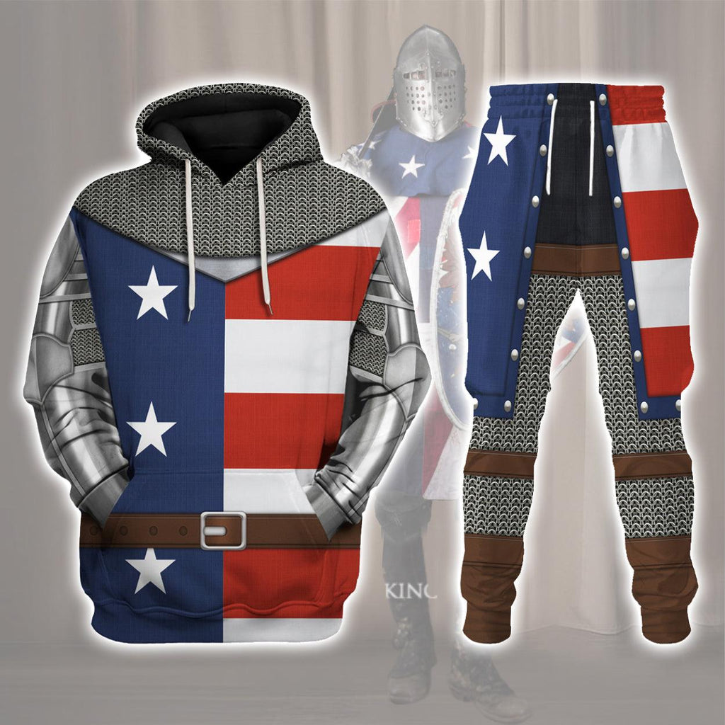 CustomsPig Knight Of U S A Costume Hoodie Sweatshirt T-Shirt Tracksuit - CustomsPig.com