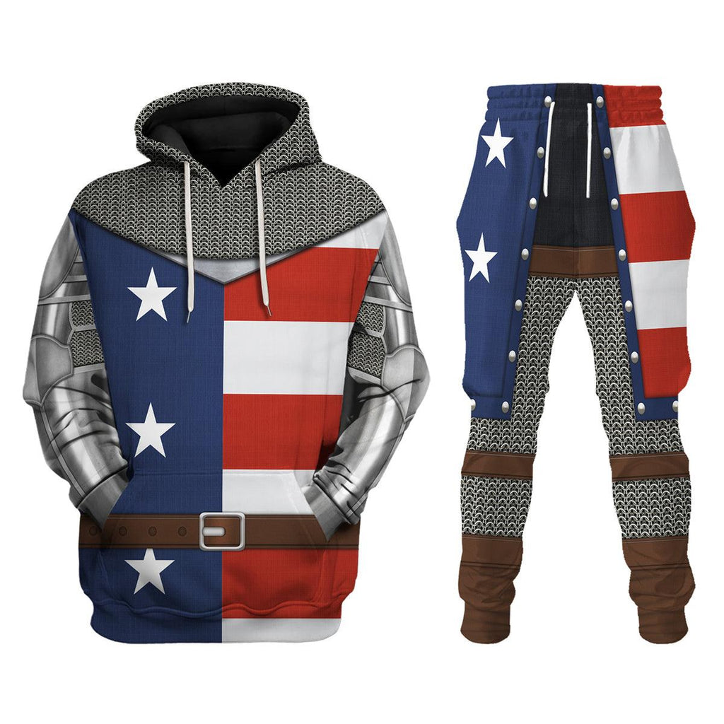 CustomsPig Knight Of U S A Costume Hoodie Sweatshirt T-Shirt Tracksuit - CustomsPig.com