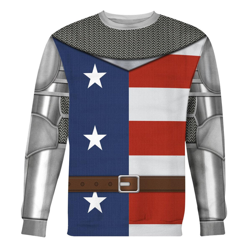 CustomsPig Knight Of U S A Costume Hoodie Sweatshirt T-Shirt Tracksuit - CustomsPig.com