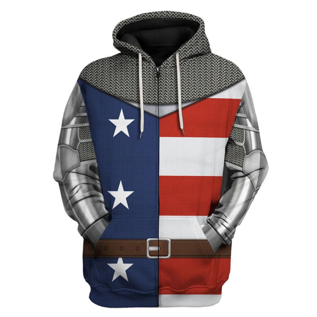 CustomsPig Knight Of U S A Costume Hoodie Sweatshirt T-Shirt Tracksuit - CustomsPig.com