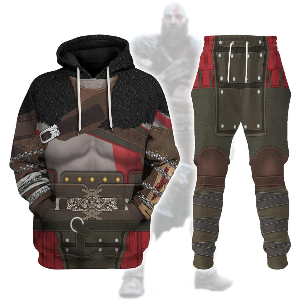 CustomsPig Kratos Costume Hoodie Sweatshirt T-Shirt Sweatpants - CustomsPig.com