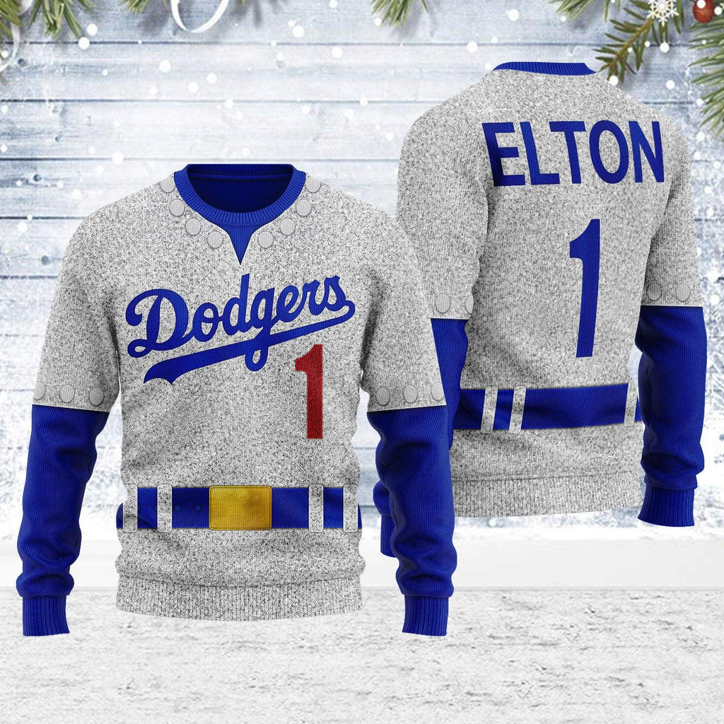 CustomsPig LAD Baseball Player Christmas Sweater - CustomsPig.com