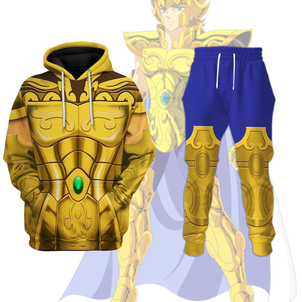 CustomsPig Leo Aiolia Saint Seiya Costume Hoodie Sweatshirt T-Shirt Tracksuit - DucG