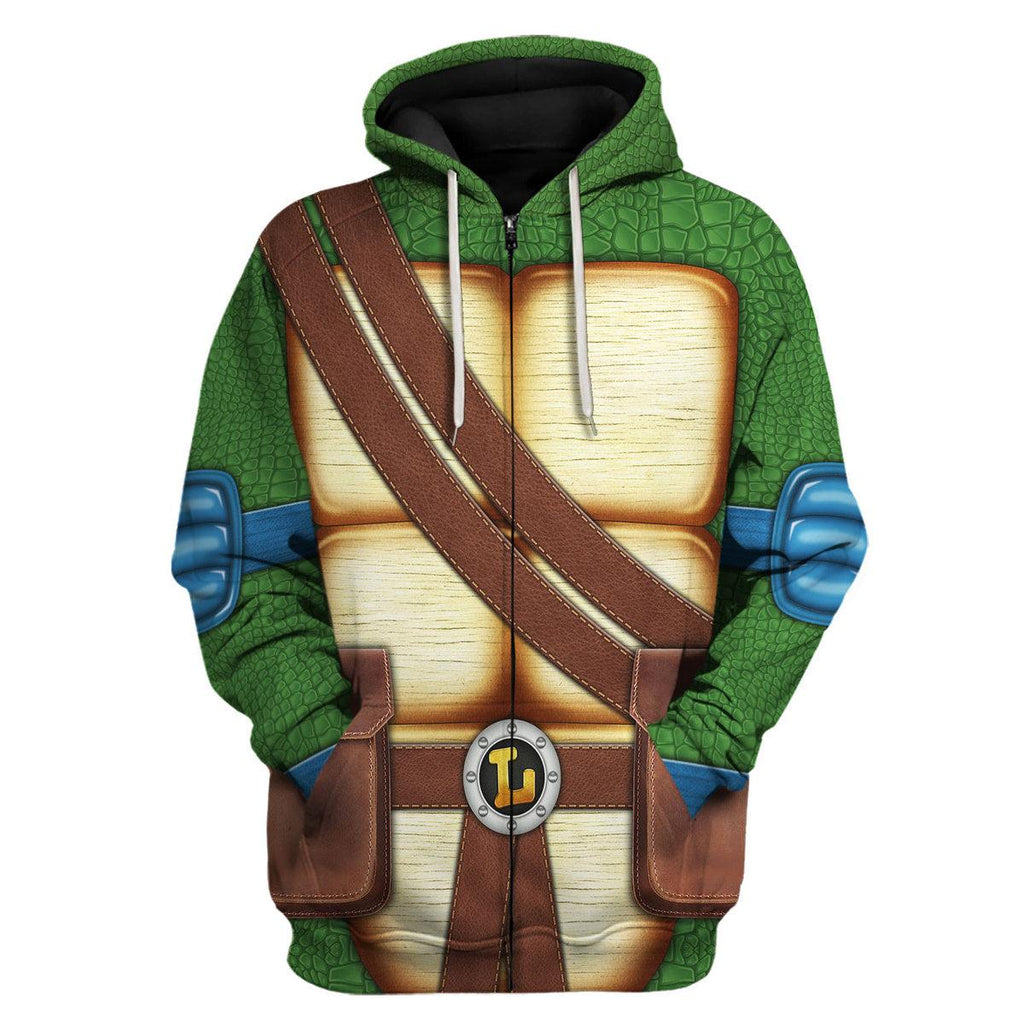 CustomsPig Leonardo Ninja Turtles Costume Hoodie Sweatshirt T-Shirt ZipHoodie Sweatpants - CustomsPig.com