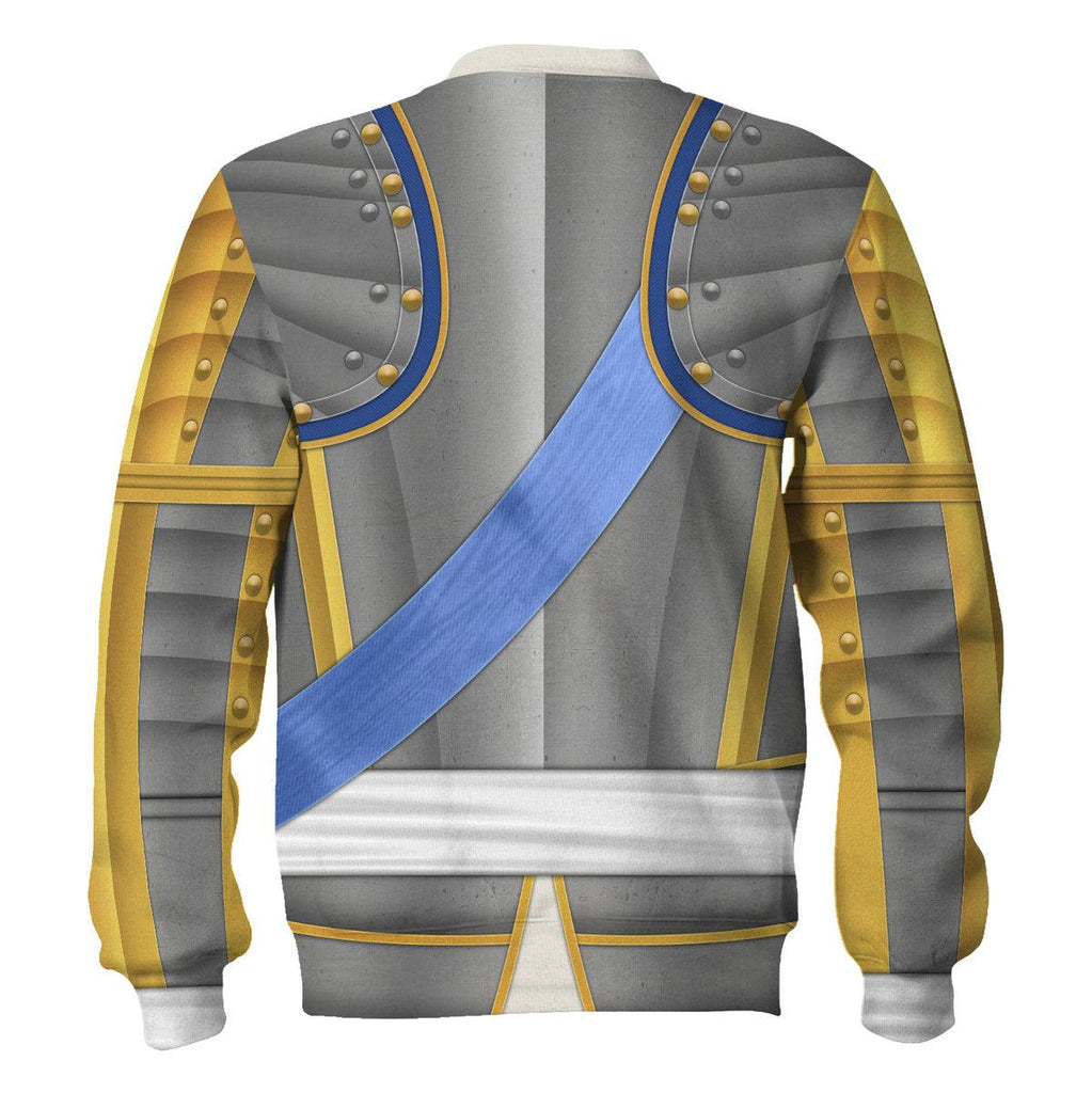 CustomsPig Louis Louis XV of France Armour Costume All Over Print Hoodie Sweatshirt T-Shirt Tracksuit - CustomsPig.com