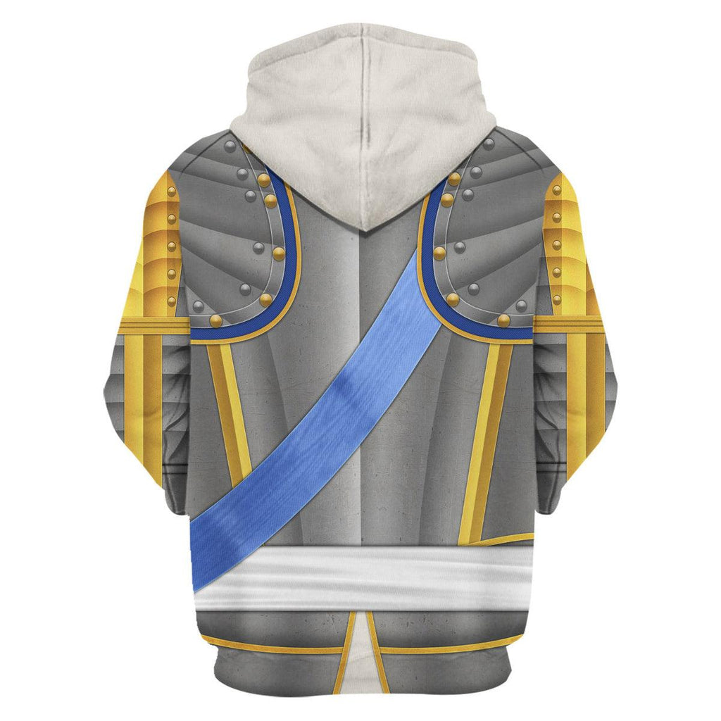 CustomsPig Louis Louis XV of France Armour Costume All Over Print Hoodie Sweatshirt T-Shirt Tracksuit - CustomsPig.com