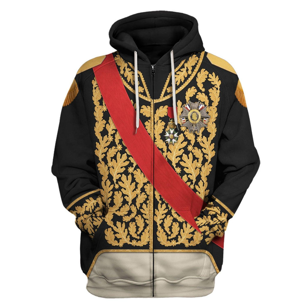 CustomsPig Louis Philippe I of France in Coronation Robes Uniform All Over Print Hoodie Sweatshirt T-Shirt Tracksuit - CustomsPig.com