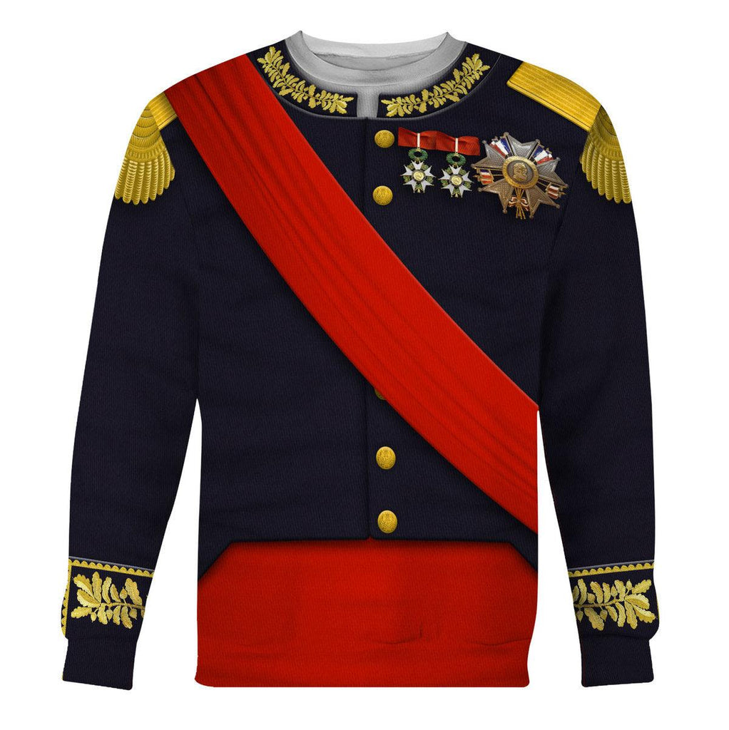 CustomsPig Louis Philippe I of France Uniform All Over Print Hoodie Sweatshirt T-Shirt Tracksuit - CustomsPig.com