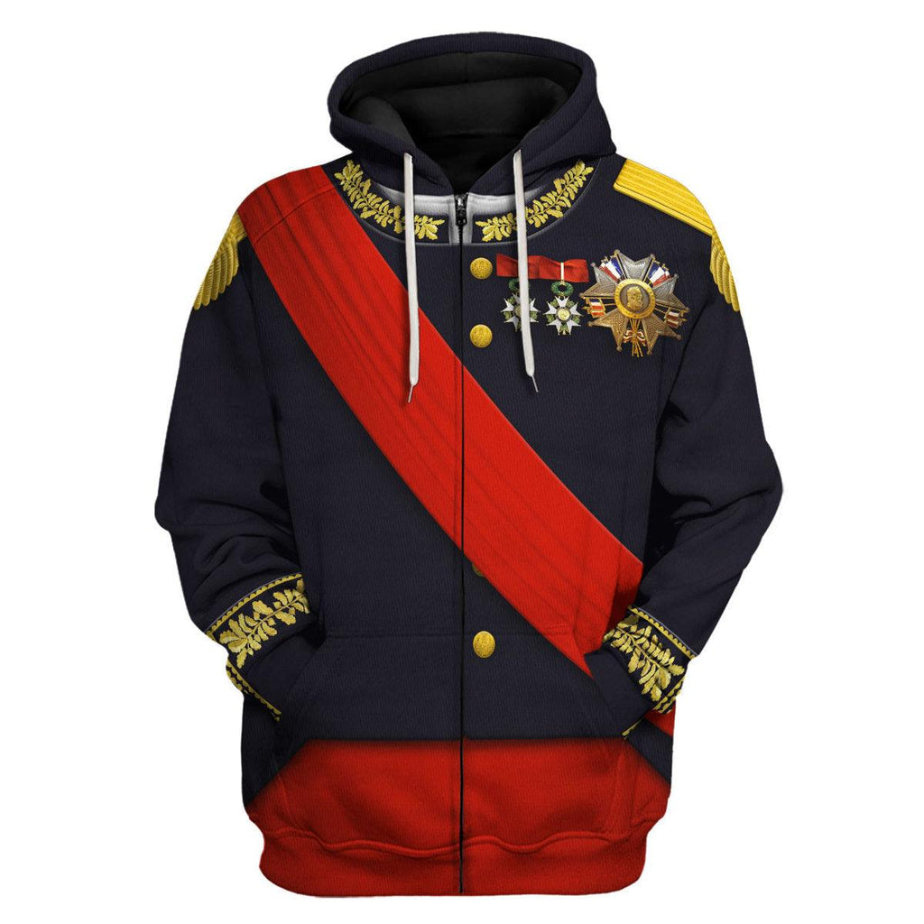 CustomsPig Louis Philippe I of France Uniform All Over Print Hoodie Sweatshirt T-Shirt Tracksuit - CustomsPig.com