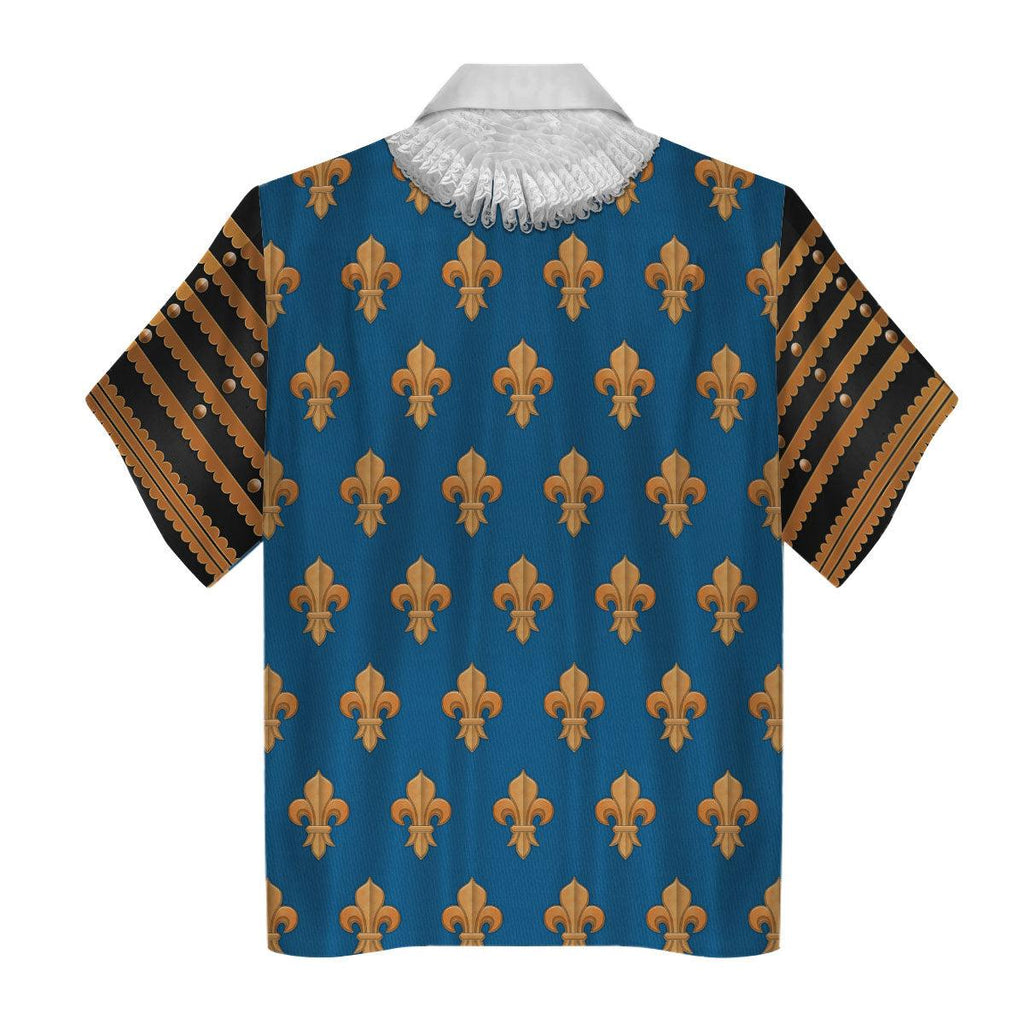 CustomsPig Louis XIII of France Warrior King Costume All Over Print Hoodie Sweatshirt T-Shirt Tracksuit - CustomsPig.com