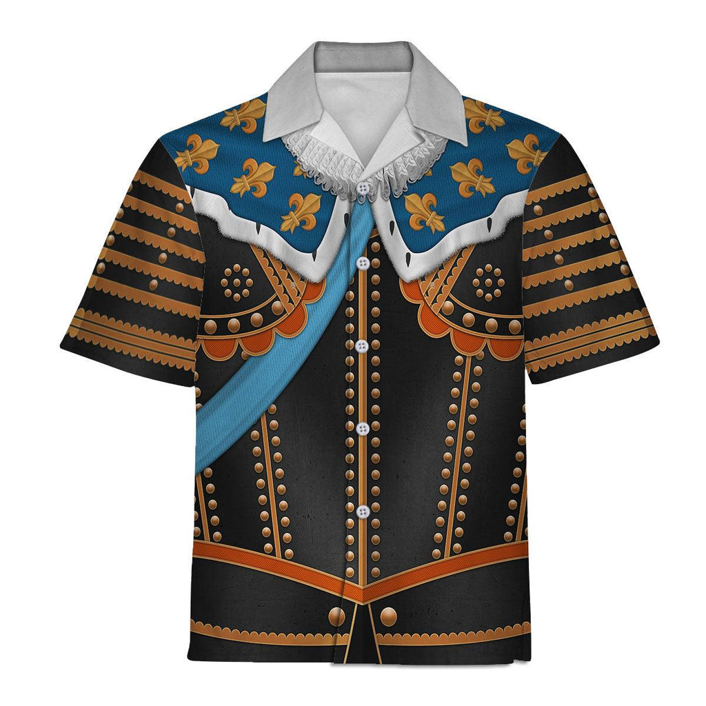 CustomsPig Louis XIII of France Warrior King Costume All Over Print Hoodie Sweatshirt T-Shirt Tracksuit - CustomsPig.com