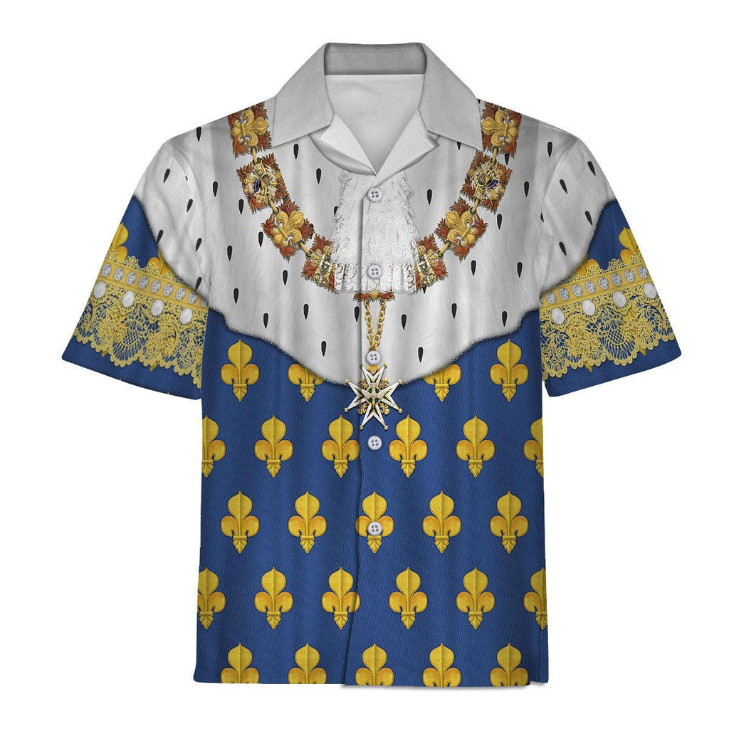 CustomsPig Louis XIV of France in Coronation Robes Costume All Over Print Hoodie Sweatshirt T-Shirt Tracksuit - CustomsPig.com