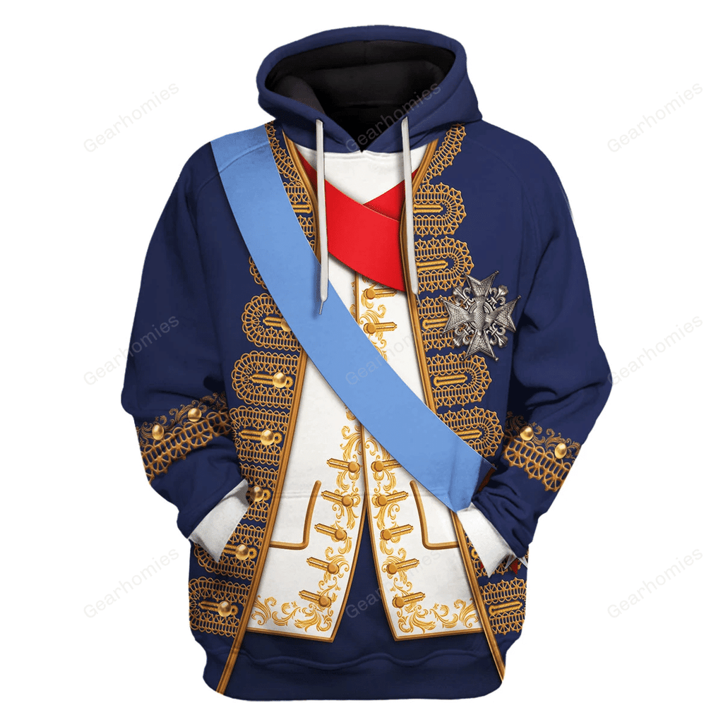  CustomsPig Louis XV of France Costume Hoodie Sweatshirt T-Shirt Tracksuit -  CustomsPig.com