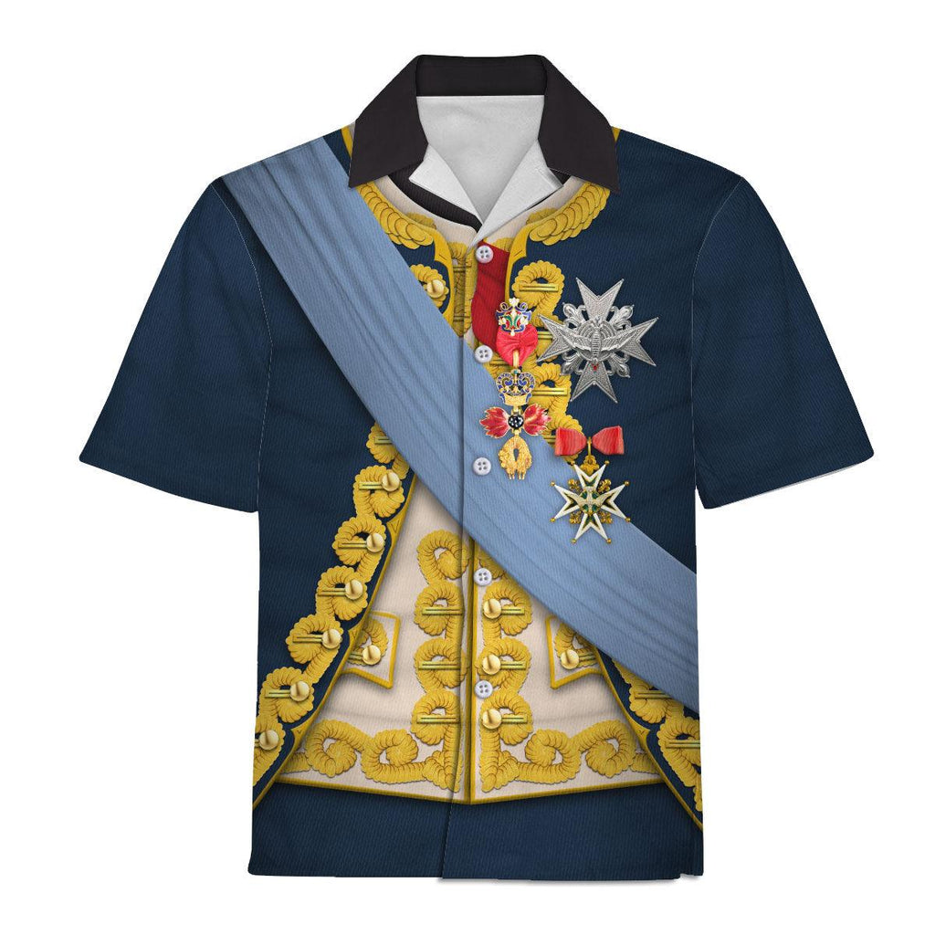 CustomsPig Louis XV of France In 1763 Uniform All Over Print Hoodie Sweatshirt T-Shirt Tracksuit - CustomsPig.com