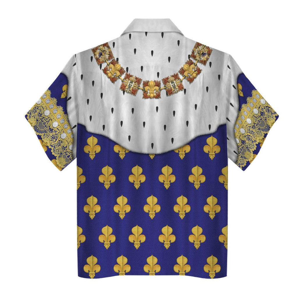 CustomsPig Louis XV of France in Coronation Robes Costume All Over Print Hoodie Sweatshirt T-Shirt Tracksuit - CustomsPig.com