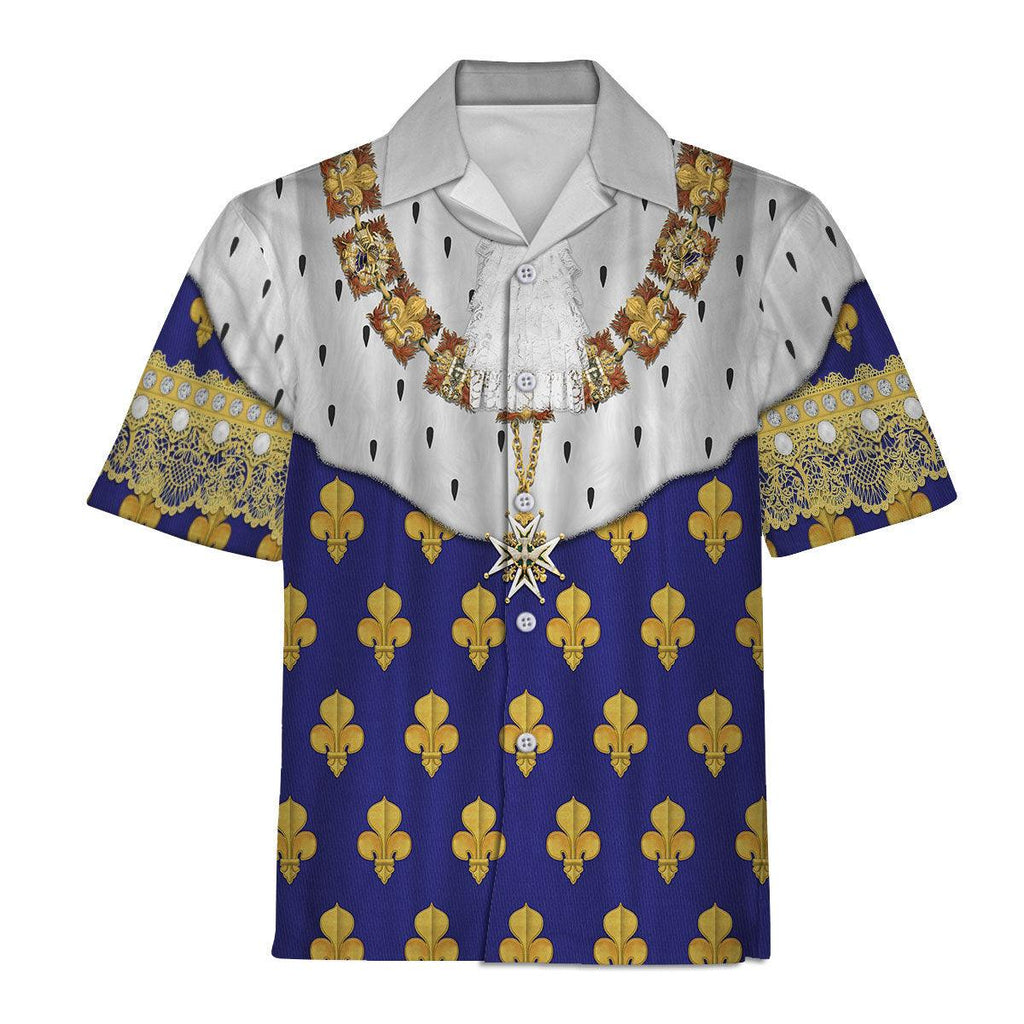 CustomsPig Louis XV of France in Coronation Robes Costume All Over Print Hoodie Sweatshirt T-Shirt Tracksuit - CustomsPig.com