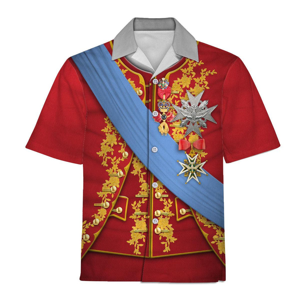 CustomsPig Louis XV of France Uniform All Over Print Hoodie Sweatshirt T-Shirt Tracksuit - CustomsPig.com