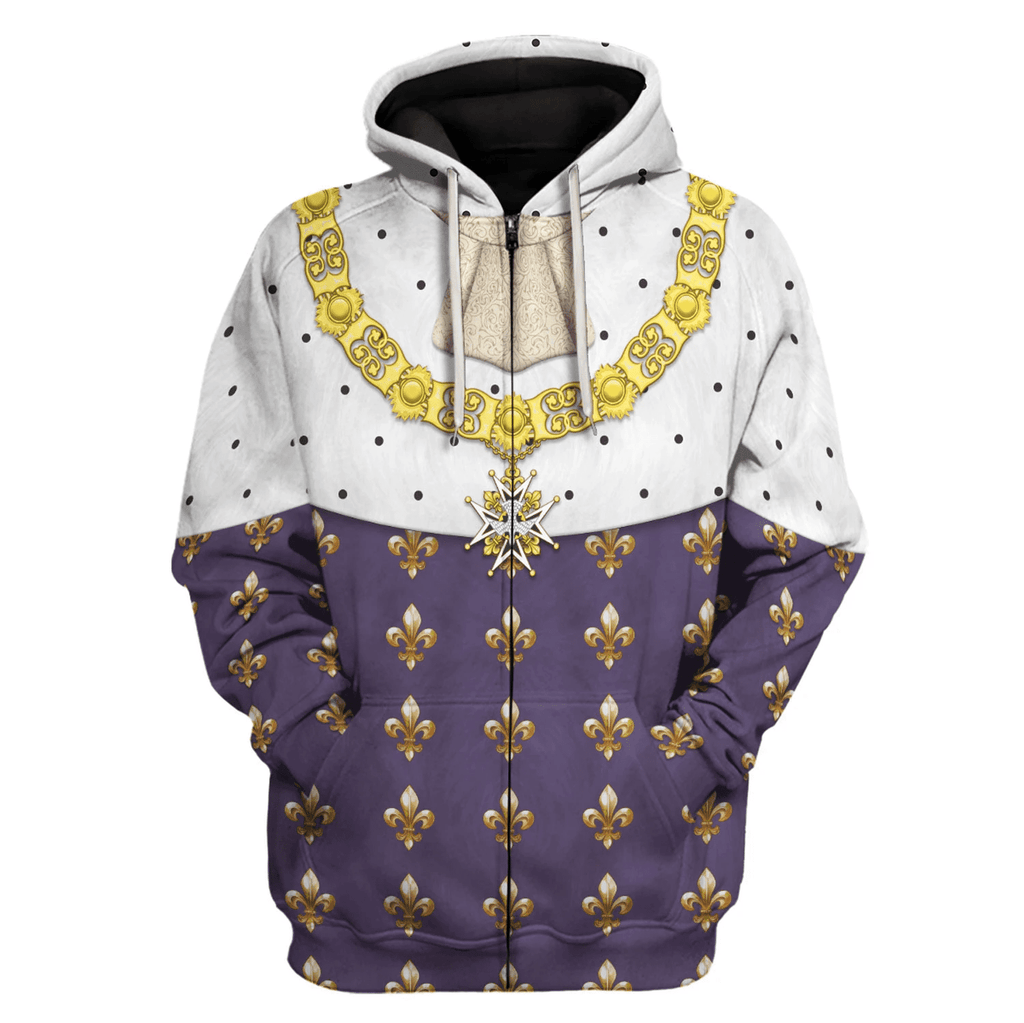  CustomsPig Louis XVI King Of France Costume Hoodie Sweatshirt T-Shirt Tracksuit -  CustomsPig.com