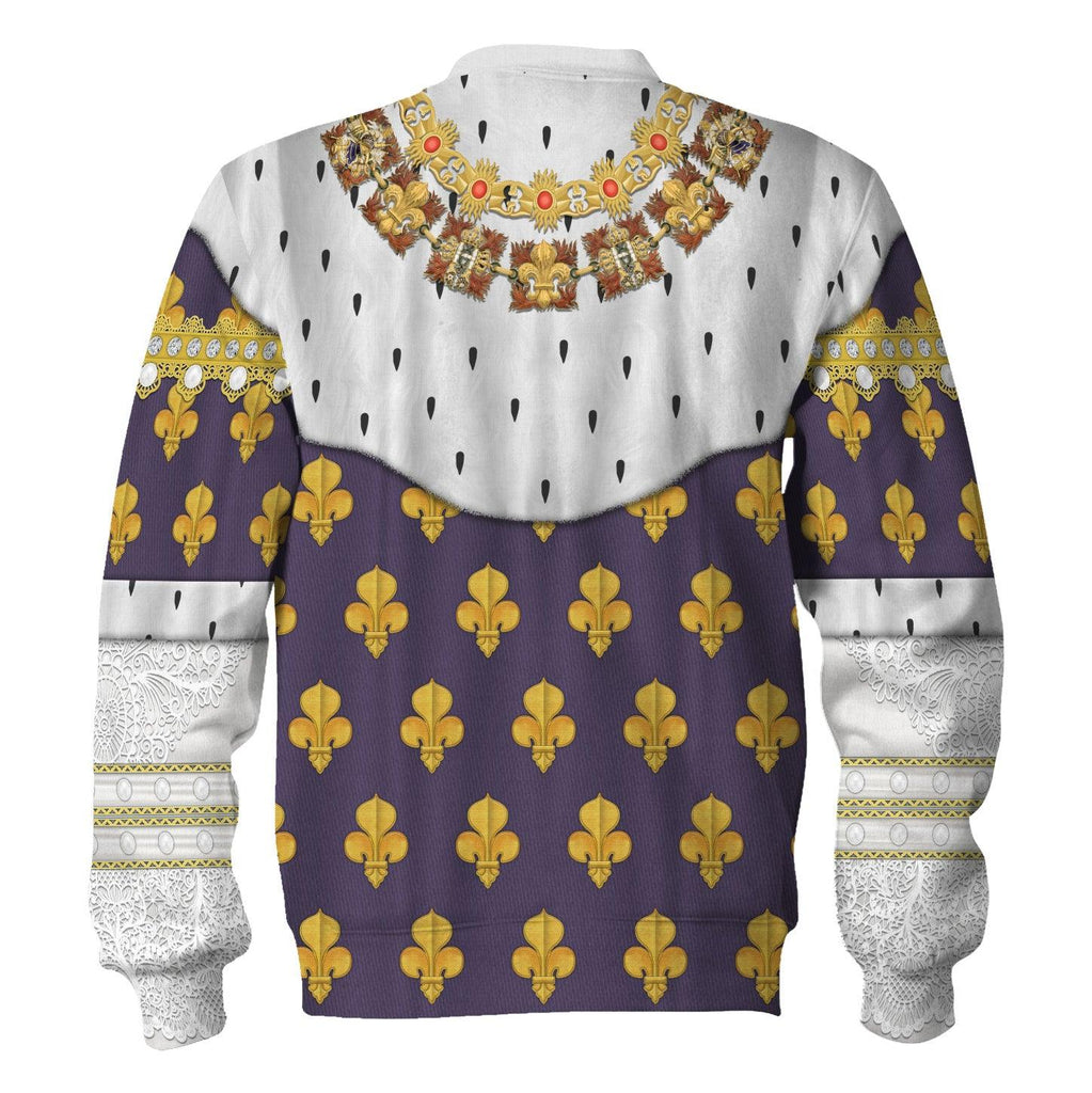 CustomsPig Louis XVI of France in Coronation Robes Costume All Over Print Hoodie Sweatshirt T-Shirt Tracksuit - CustomsPig.com