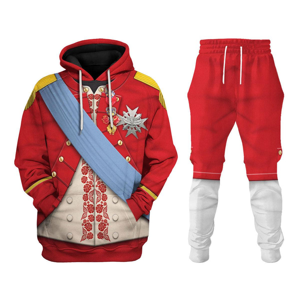 CustomsPig Louis XVI of France Uniform All Over Print Hoodie Sweatshirt T-Shirt Tracksuit - CustomsPig.com