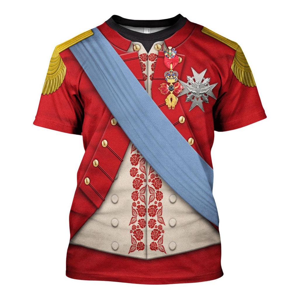 CustomsPig Louis XVI of France Uniform All Over Print Hoodie Sweatshirt T-Shirt Tracksuit - CustomsPig.com