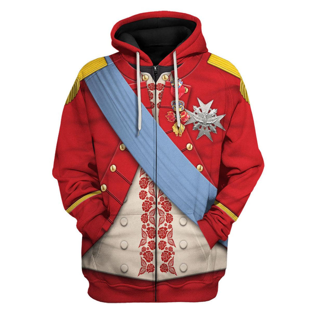 CustomsPig Louis XVI of France Uniform All Over Print Hoodie Sweatshirt T-Shirt Tracksuit - CustomsPig.com