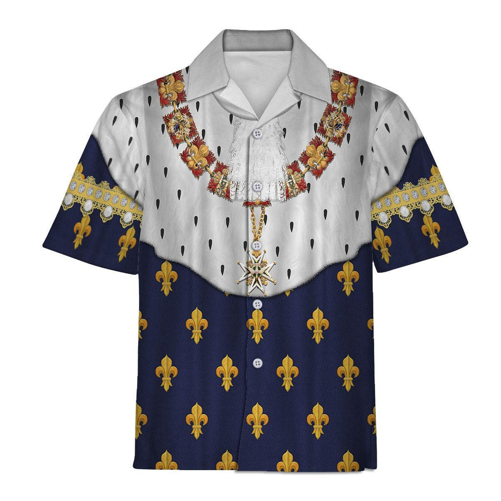 CustomsPig Louis XVIII of France in Coronation Robes Costume All Over Print Hoodie Sweatshirt T-Shirt Tracksuit - CustomsPig.com