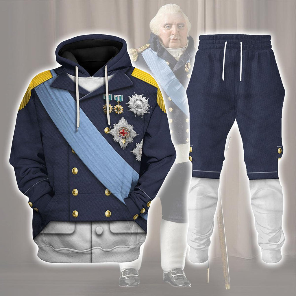 CustomsPig Louis XVIII of France Uniform All Over Print Hoodie Sweatshirt T-Shirt Tracksuit - CustomsPig.com