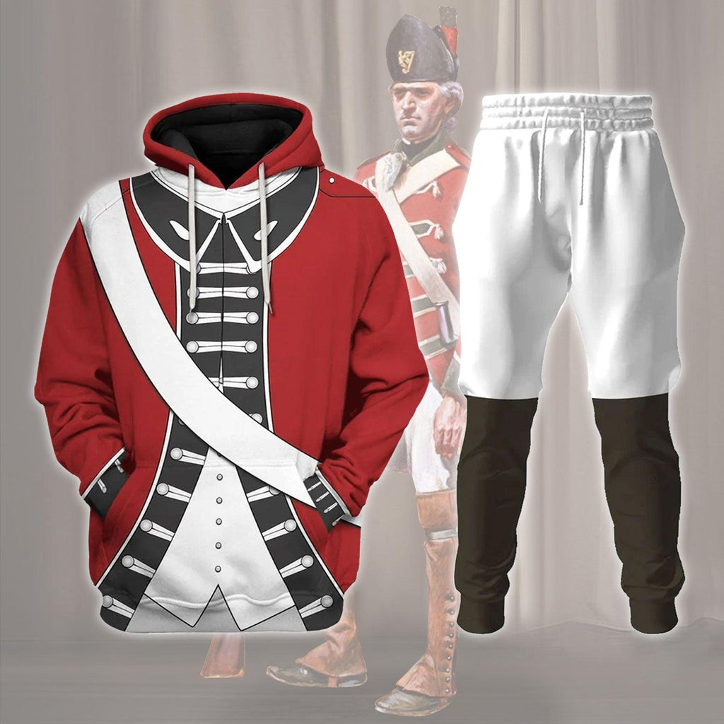  CustomsPig Loyalist Redcoat American Revolutionary War Costume Hoodie Sweatshirt T-Shirt Tracksuit -  CustomsPig.com