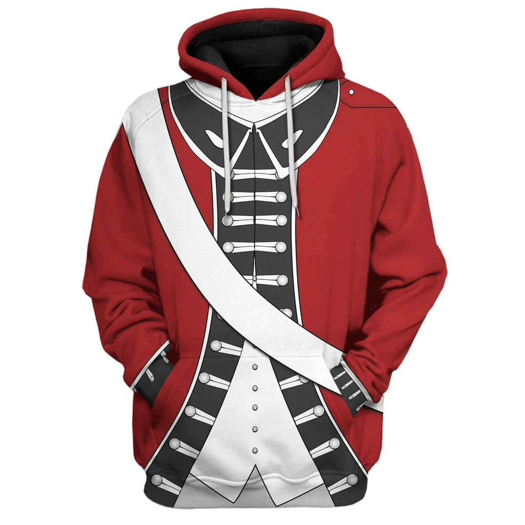  CustomsPig Loyalist Redcoat American Revolutionary War Costume Hoodie Sweatshirt T-Shirt Tracksuit -  CustomsPig.com