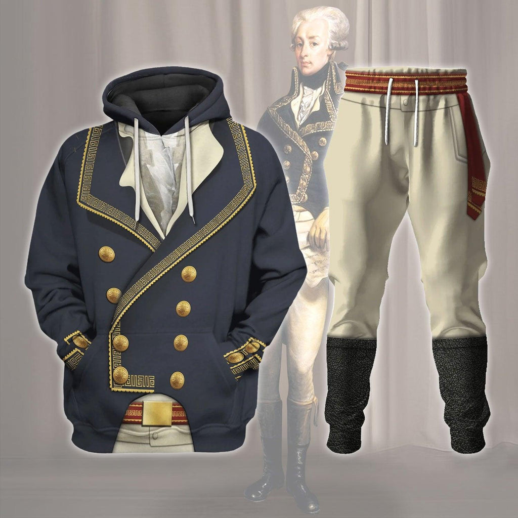  CustomsPig Marquis de Lafayette American Revolutionary War Costume Hoodie Sweatshirt T-Shirt Tracksuit -  CustomsPig.com