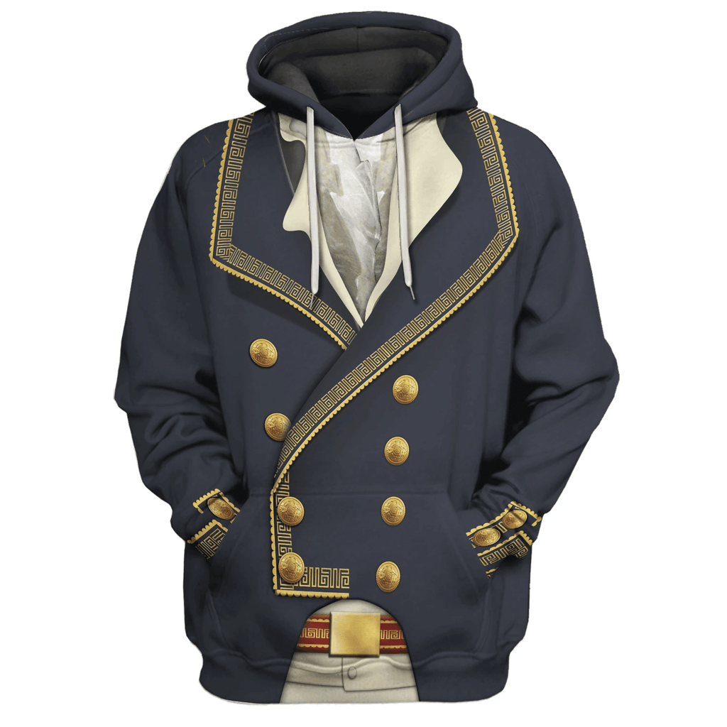  CustomsPig Marquis de Lafayette American Revolutionary War Costume Hoodie Sweatshirt T-Shirt Tracksuit -  CustomsPig.com